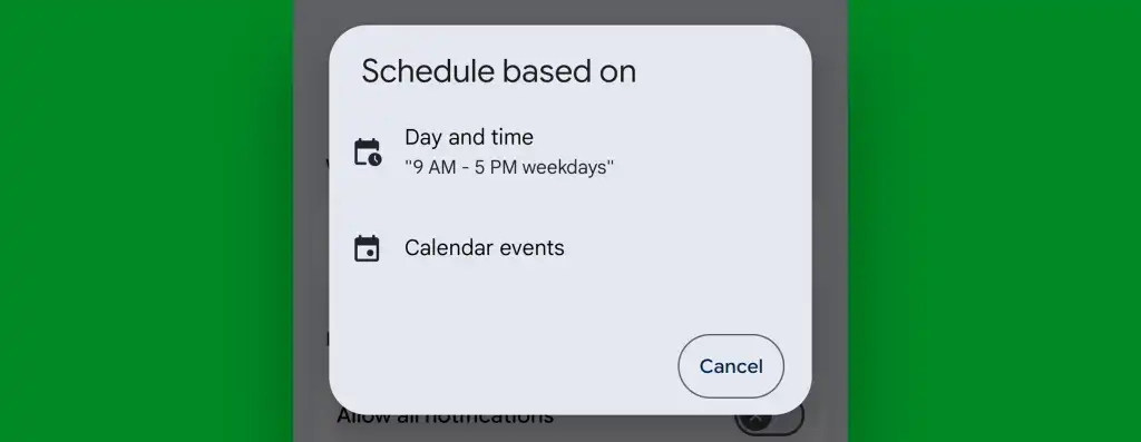 Google Calendar Android: Modes — event